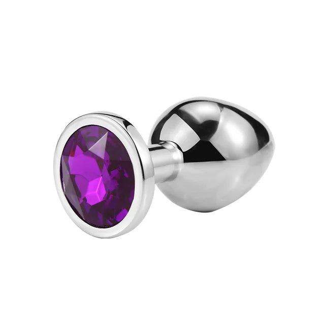 Metal Anal Plug Stainless Steel Butt Plug With Jewelry Colorful Crystal Anus Plug Anal Bead Adults Sex Toys for Women Adult Game