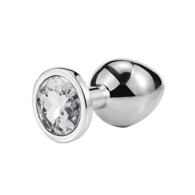 Metal Anal Plug Stainless Steel Butt Plug With Jewelry Colorful Crystal Anus Plug Anal Bead Adults Sex Toys for Women Adult Game