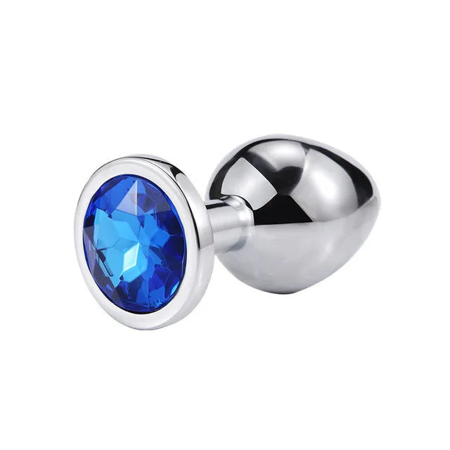 Metal Anal Plug Stainless Steel Butt Plug With Jewelry Colorful Crystal Anus Plug Anal Bead Adults Sex Toys for Women Adult Game