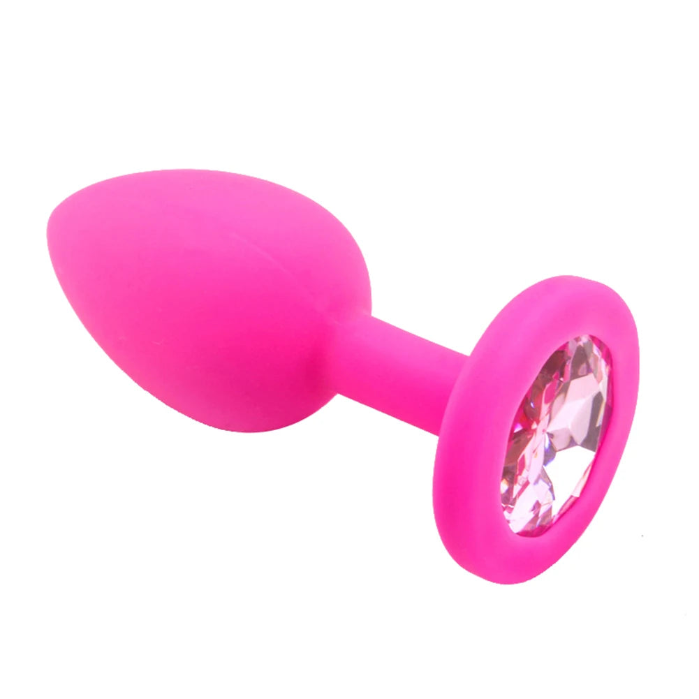 3D Faux Diamond Silicone Butt Anal Plug Masturbation Couple Flirting Sex Toy Masturbation Tool Sex Toys BDSM