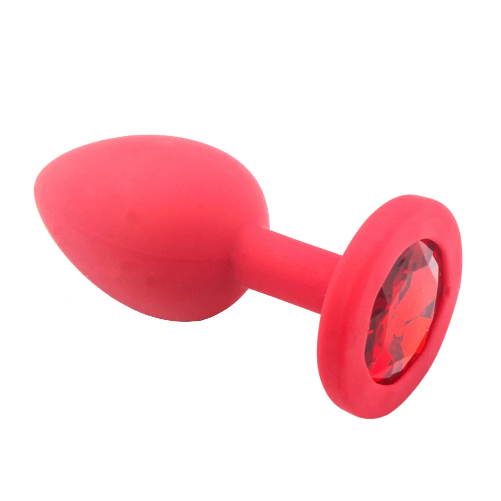 3D Faux Diamond Silicone Butt Anal Plug Masturbation Couple Flirting Sex Toy Masturbation Tool Sex Toys BDSM