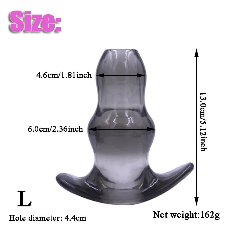 5 Sizes Hollow Anal Plug Soft Speculum Prostate Massager Butt Plug Enema Sex Toys For Woman Men Anal Dilator Sex Products