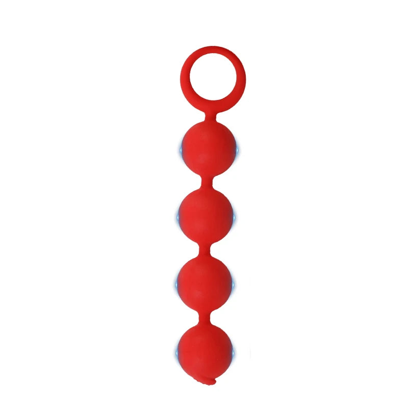 Silicone 4 Balls Anal Beads With Pull Ring Anal Plug Prostate Massage G-spot Stimulate Butt Plug Couples Sex Toys For Women Men