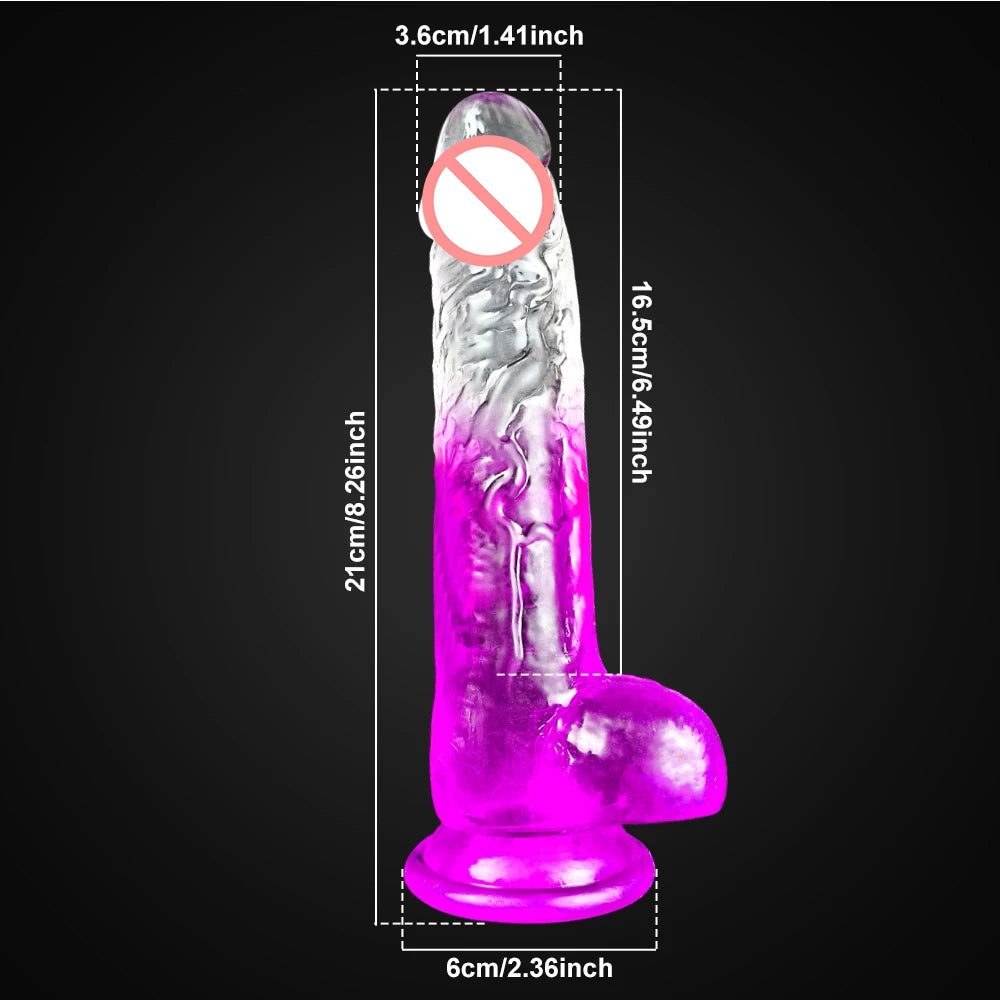 Multi Size Transport Dildo for Women Silicone Realistic Fake Dick Female Masturbator with Suction Cup Dildo Sex Toy for Women