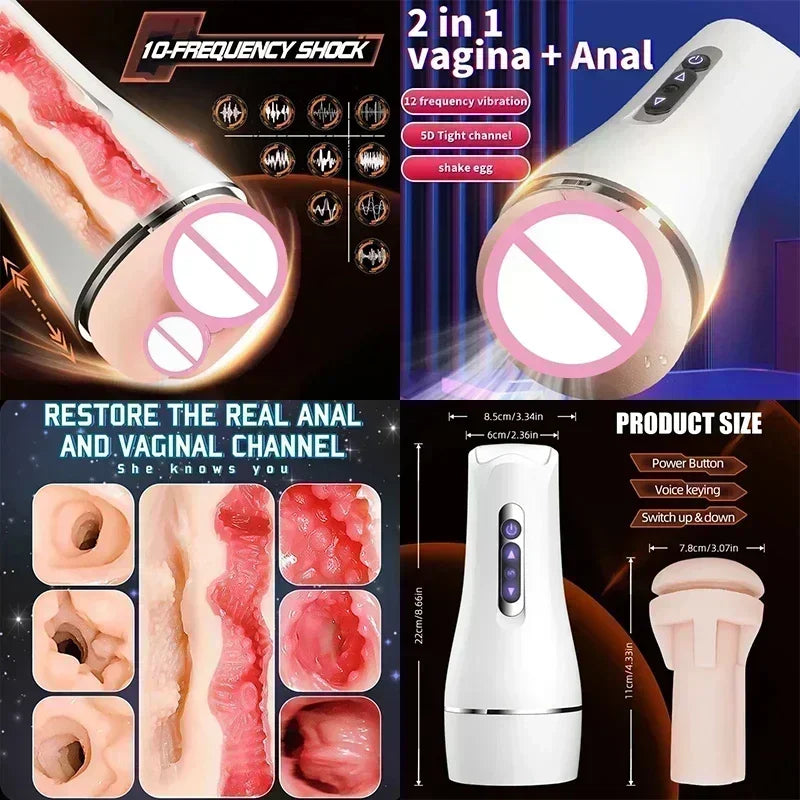 Horse Tail Masturbators For Men 2024 Men Automatic Oral Erotic Toys Adult Toys Industrial Vagina For Men Real Man Toy Toys