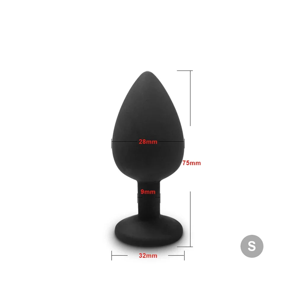 S/M/L Anal Plug Butt Vibrator Women/Men Soft Silicone Round Shaped Erotic Bullet Anal plug Bullet Gay Sex Toys for Adults