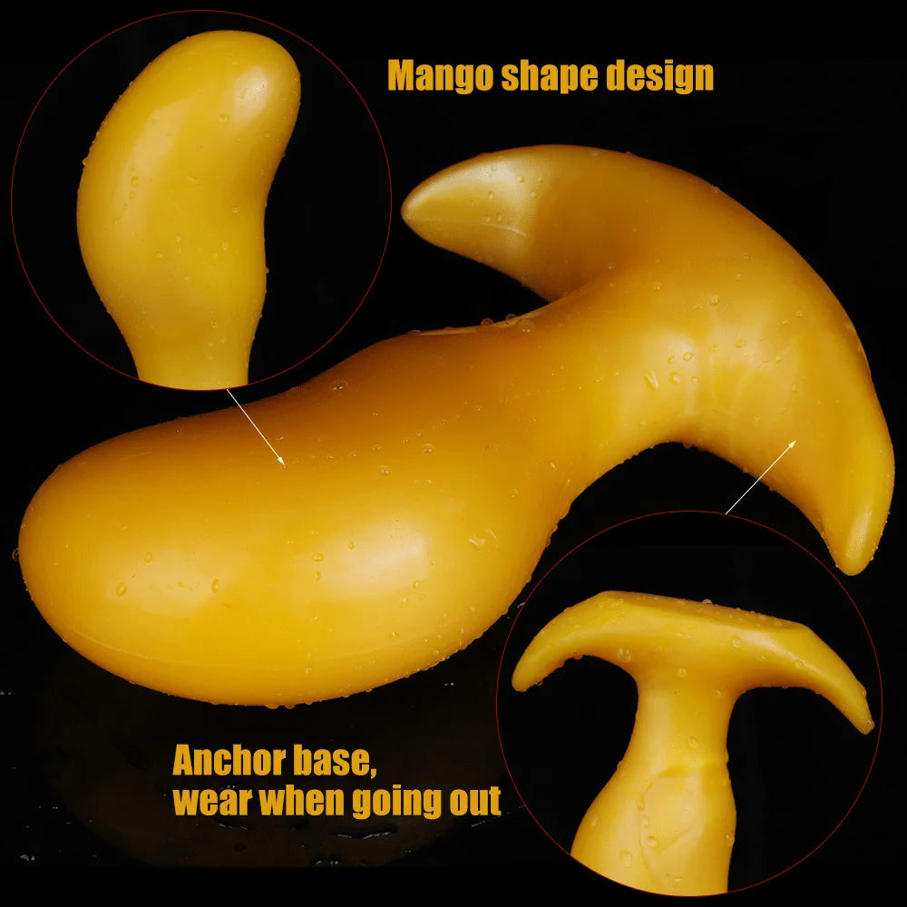 Mango Anal Plug Soft Silicone Material Anus Stimulation Expansion Trainer 18+Massage Masturbation Supplies Sex Toy For Women/Men