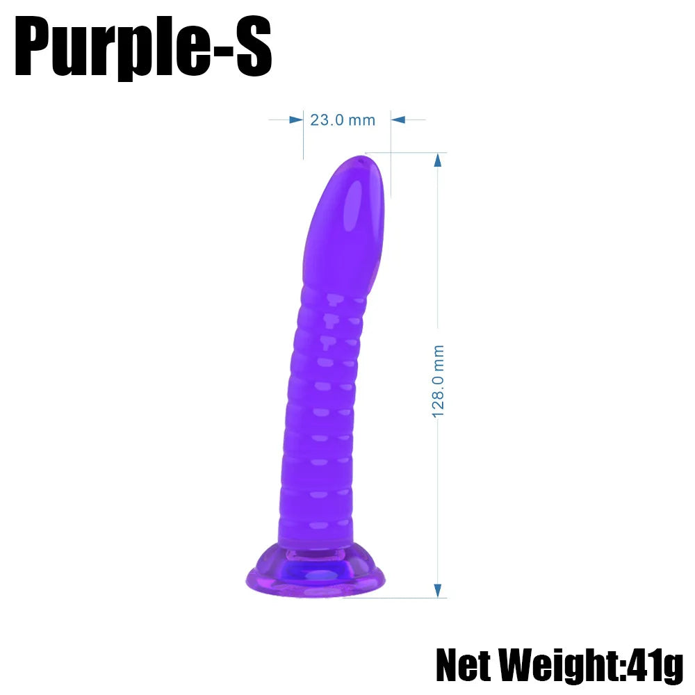 3 Sizes Jelly Dildo Realistic Penis Suction Cup Dildo Big Dick Female Masturbator Clitoral Stimulator Lesbian Sex Toys For Women