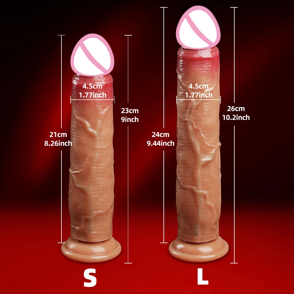 Realistic Sliding Dildo Skin Venis G Spot Stimulate Orgasm Masturbators Soft Penis Big Dick Suction Cup Anal Sex Toys For Women