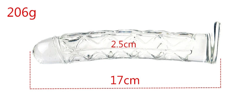 3 size Crystal Big Glass Dildo Realistic Penis Artificial Anal Dildo G-spot Stimulate Female Masturbates Glass Dildos for Women