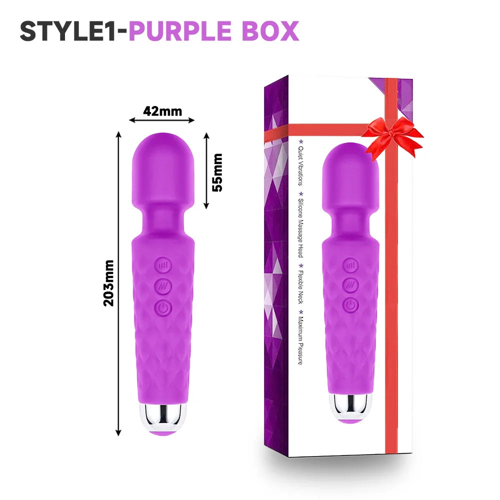 USB charge wand toys for girls vibrator for women dildo pussy vagina mastubator sex toys 18 avMassage stick adult toys supplies