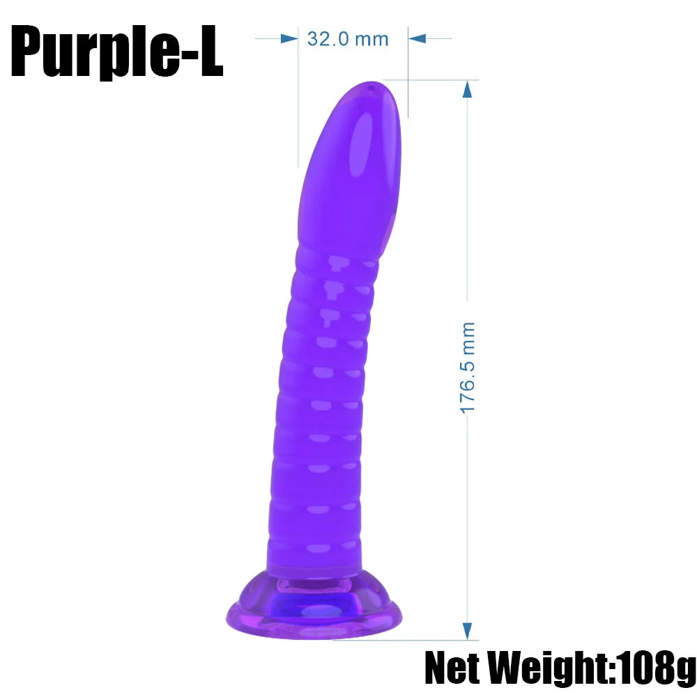 3 Sizes Jelly Dildo Realistic Penis Suction Cup Dildo Big Dick Female Masturbator Clitoral Stimulator Lesbian Sex Toys For Women