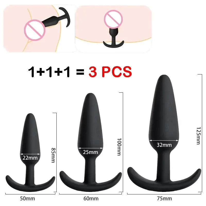 Anal Men's Sex Supplies Handsfree Silicone Butt But Xxl Women's Annal Plug Set Plug Anal Vibrator Masturbating Simple