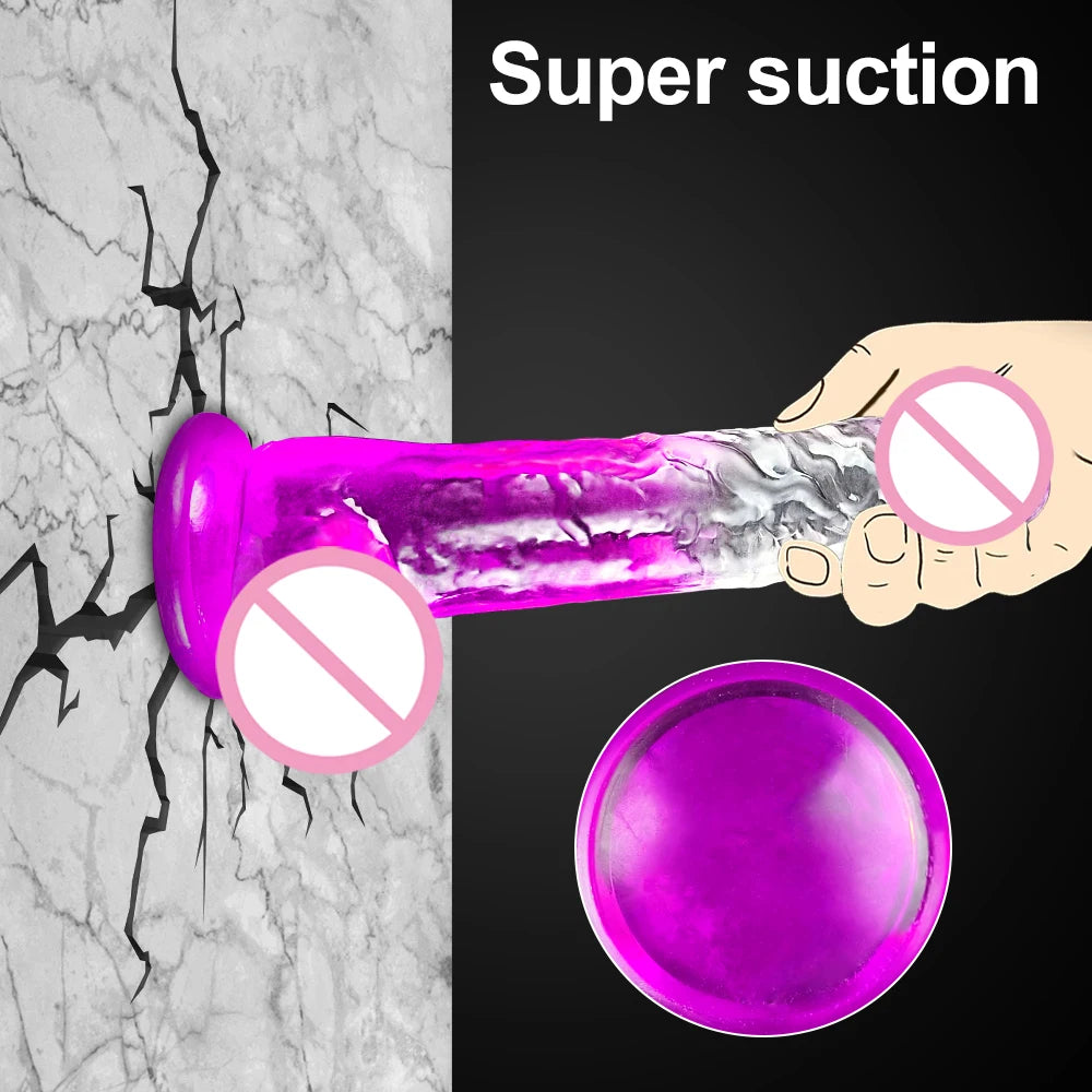 Multi Size Transport Dildo for Women Silicone Realistic Fake Dick Female Masturbator with Suction Cup Dildo Sex Toy for Women