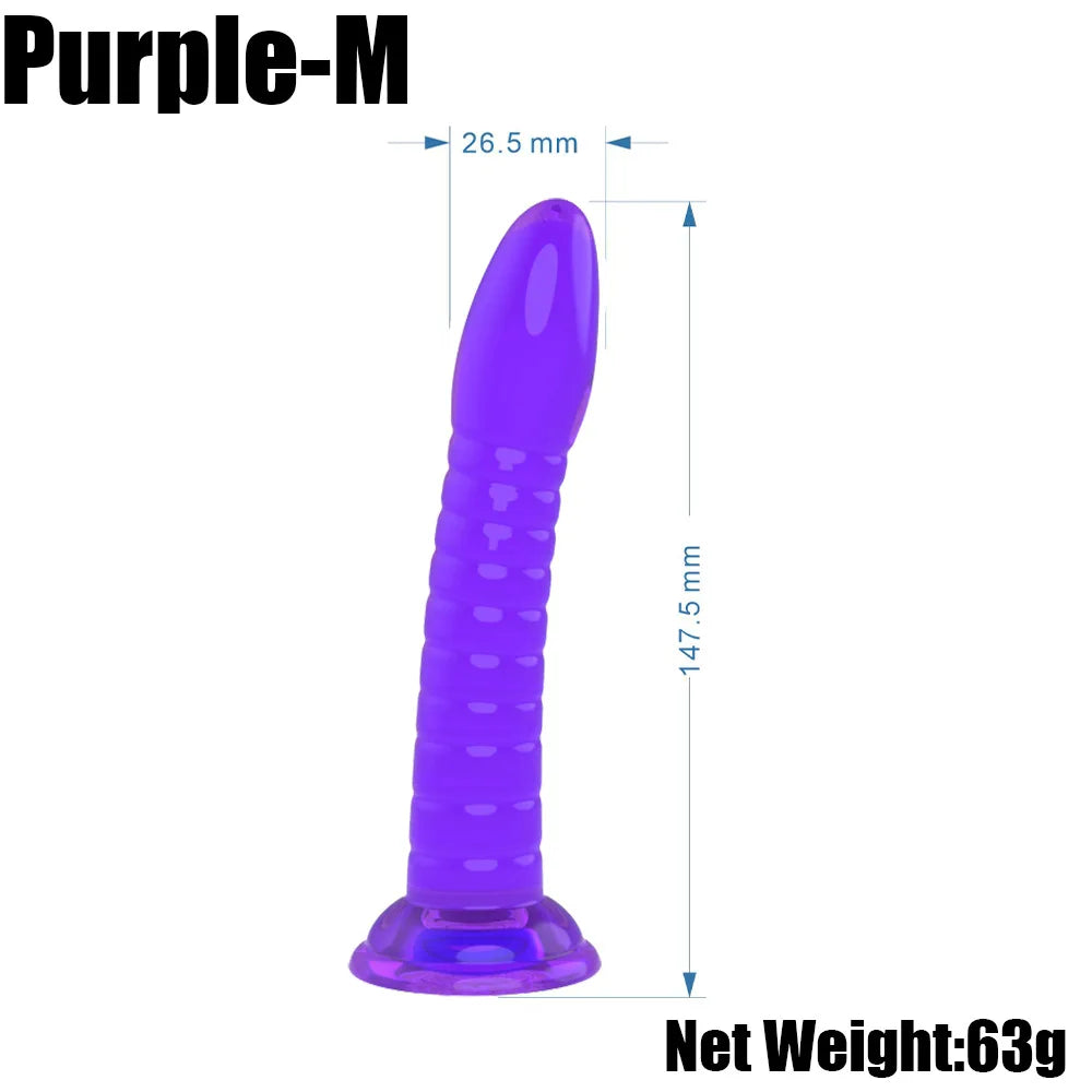 3 Sizes Jelly Dildo Realistic Penis Suction Cup Dildo Big Dick Female Masturbator Clitoral Stimulator Lesbian Sex Toys For Women