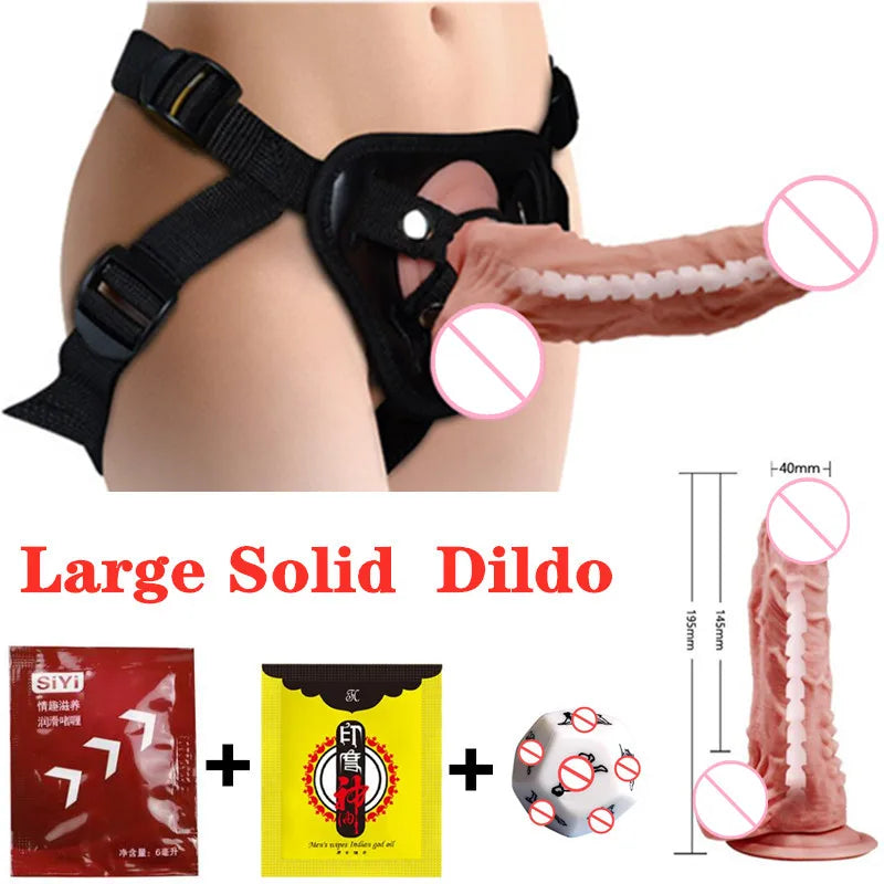 Penis Realistic Dildos Strap On Hollow Dildo Panties Harness For Male Gay Vibrator Adult Sex Toy Woman Lesbian Masturbator