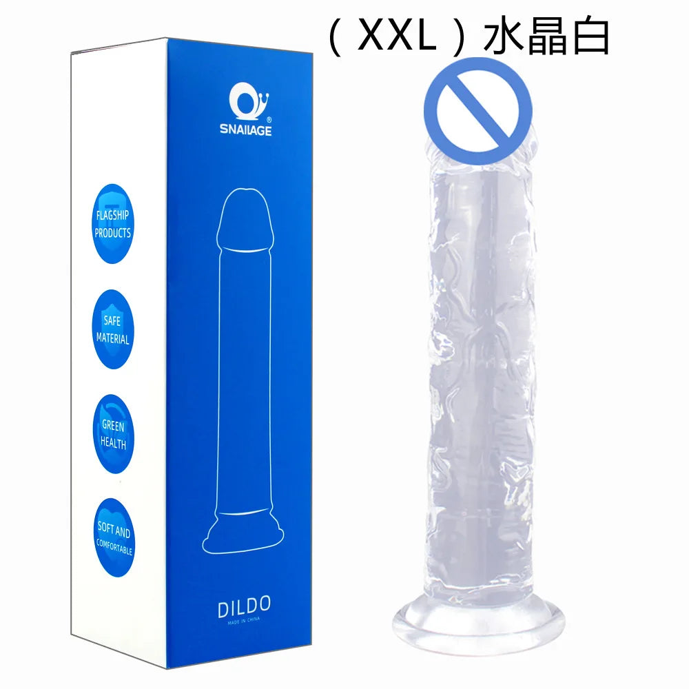 Jelly Dildo Realistic XXL Huge Long Penis TPE Butt Plug Female Vagina Stimulate Masturbation Sex Toy Woman Men Prostate Massage