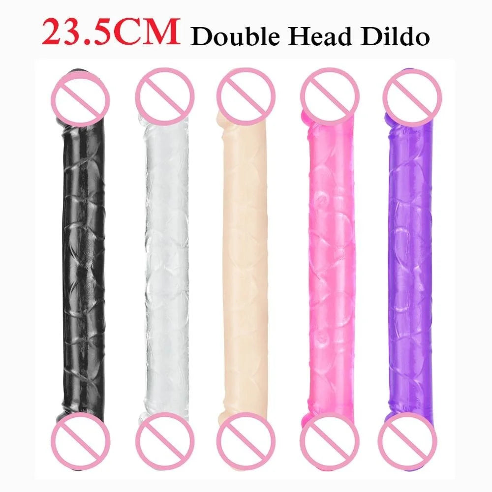 S/M/L Size Double Realistic Dildo for Women Lesbian Strapon Dildo G-Spot Vagina Anal Masturbator Sex Toys for Women Man Dildo