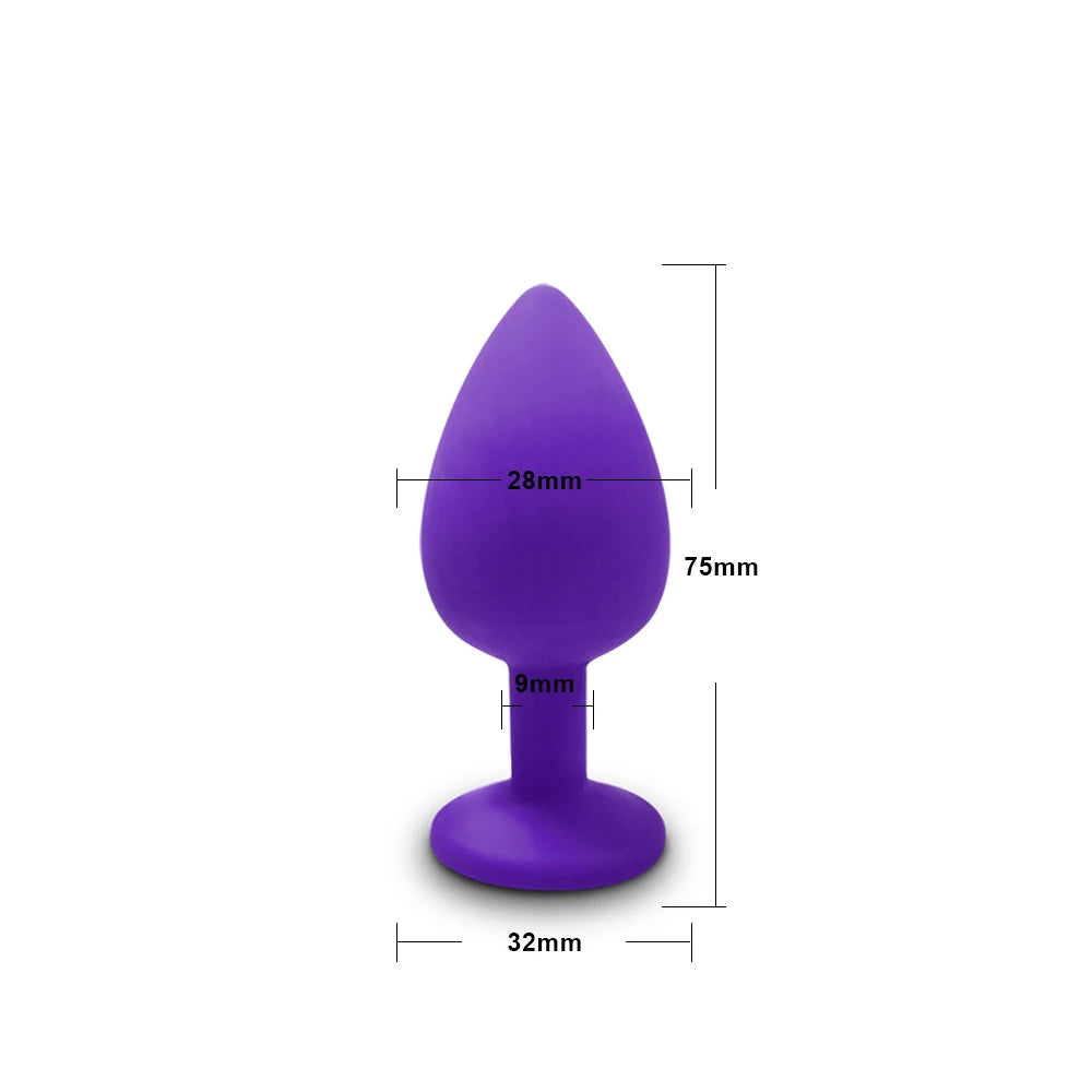 S/M/L Anal Plug Butt Vibrator Women/Men Soft Silicone Round Shaped Erotic Bullet Anal plug Bullet Gay Sex Toys for Adults