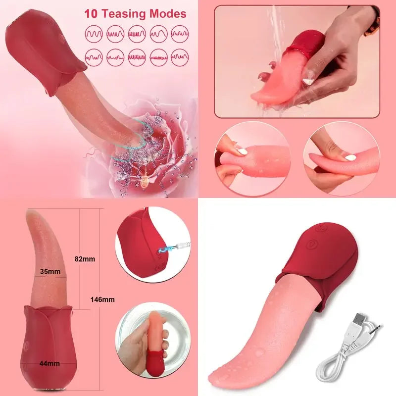 Vaginette Vibrator Wand For Women Breast First Toy Chest Lick Simple Masturbating Masturbating Sexy Woman Cosplay Men