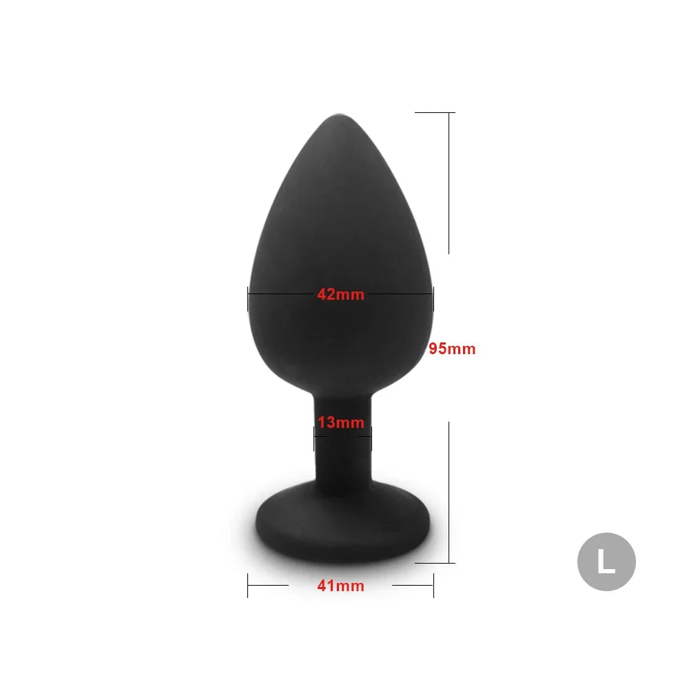 S/M/L Anal Plug Butt Vibrator Women/Men Soft Silicone Round Shaped Erotic Bullet Anal plug Bullet Gay Sex Toys for Adults