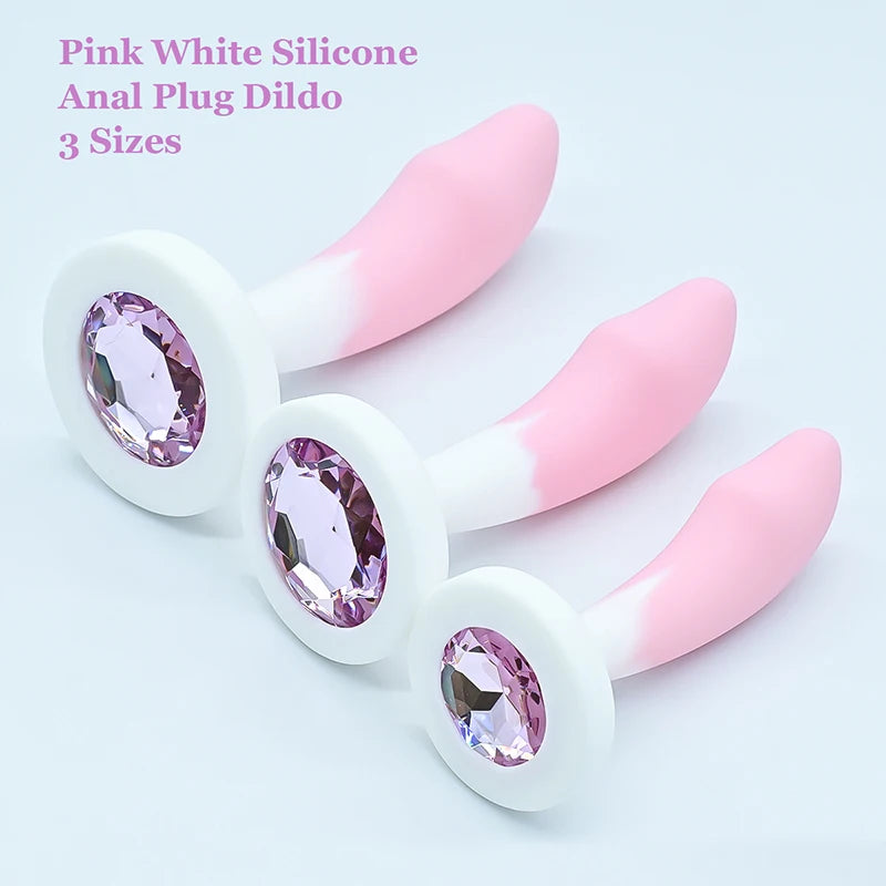 Silicone Anal Plug Crystal Base Butt Plug Sex Toys For Woman Sexy Toys Anal Toys Anal Trainer Adult Toys Anal Dildo Sex Shop