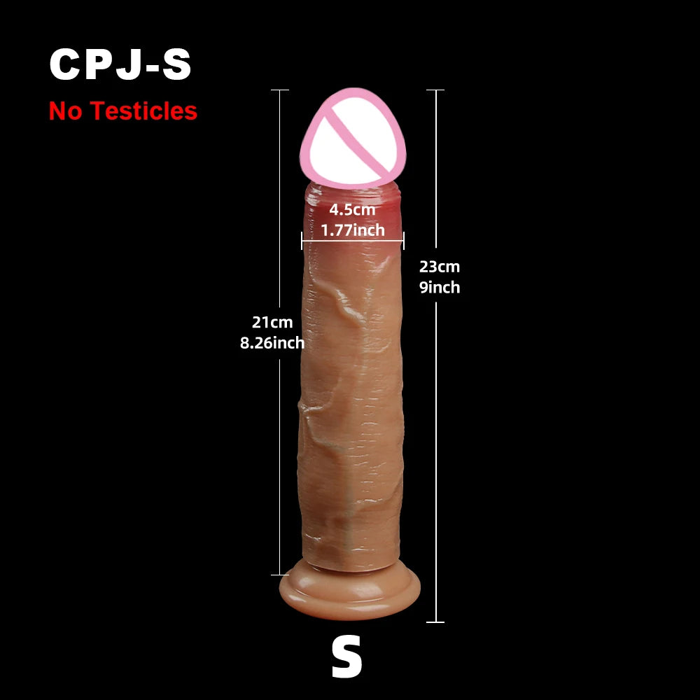 Realistic Sliding Dildo Skin Venis G Spot Stimulate Orgasm Masturbators Soft Penis Big Dick Suction Cup Anal Sex Toys For Women