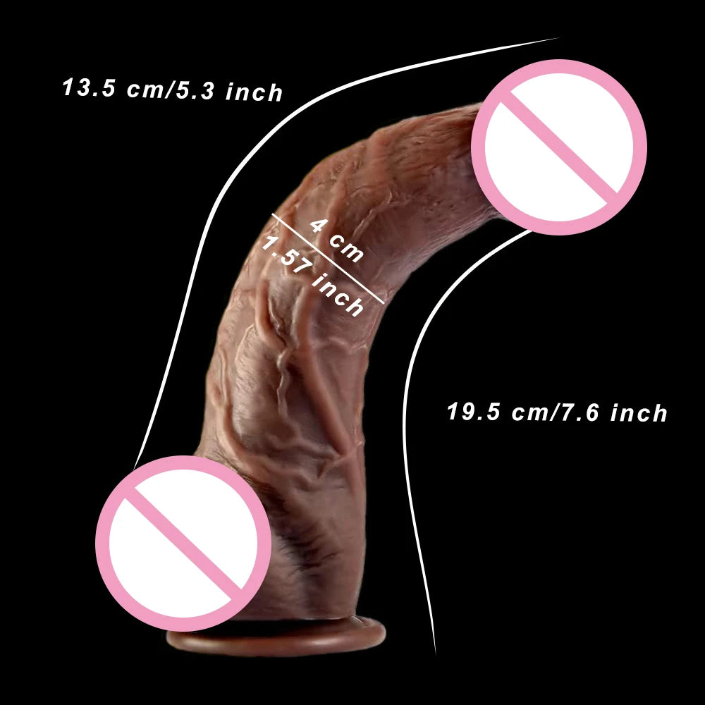 Realistic Dildos Big Penis Anal Plug Butt Suction Cup Soft Silicone Testicles Dildo Anal Vaginal Stimulatio Sex Toys for Women