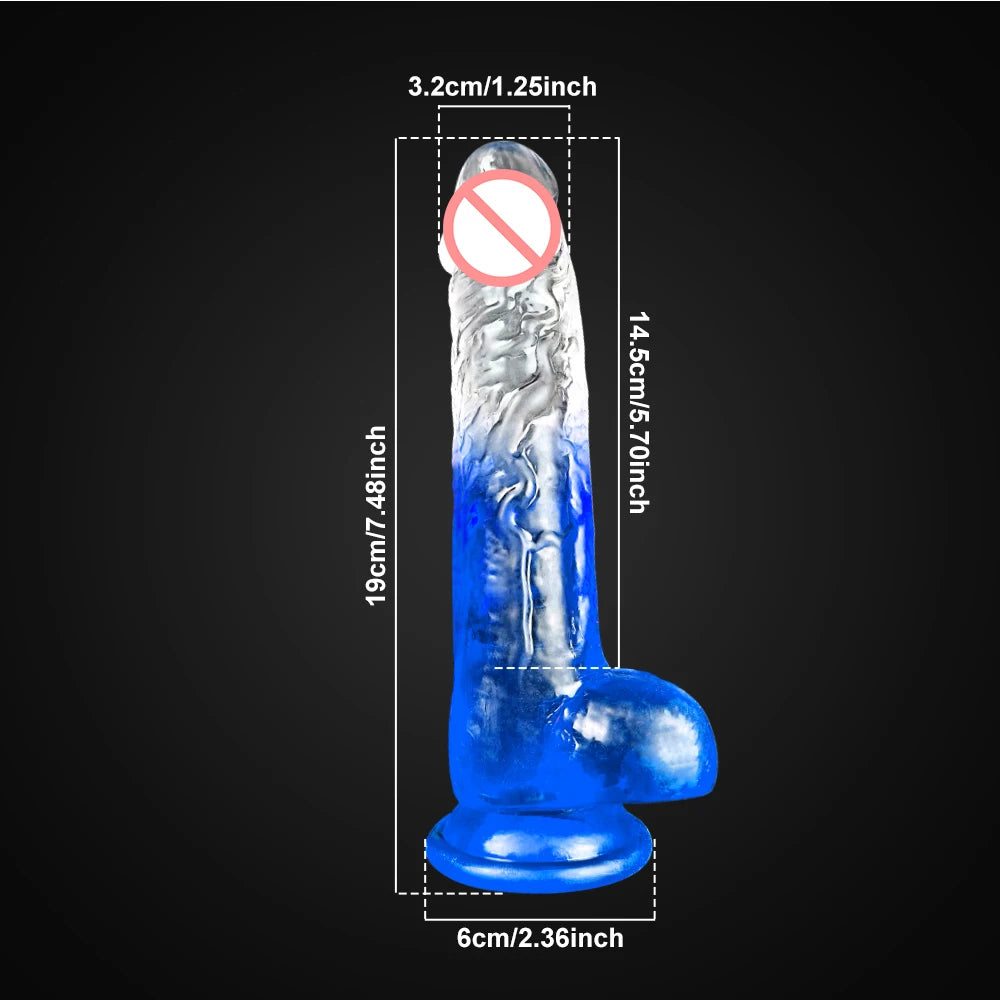 Multi Size Transport Dildo for Women Silicone Realistic Fake Dick Female Masturbator with Suction Cup Dildo Sex Toy for Women