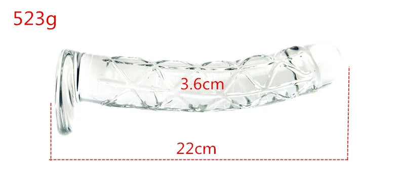 3 size Crystal Big Glass Dildo Realistic Penis Artificial Anal Dildo G-spot Stimulate Female Masturbates Glass Dildos for Women