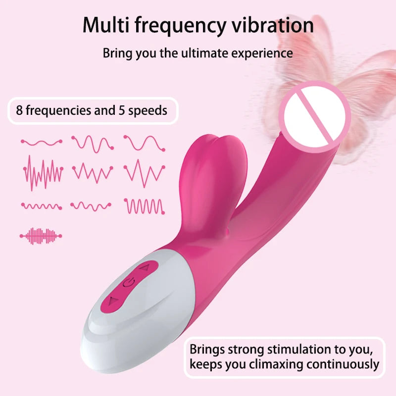 Dildo Rabbit Thrusting G Spot Vagina Vibrator Clitoris Stimulator For Women Masturbation Dual Vibration Sex Toys For Adults 18