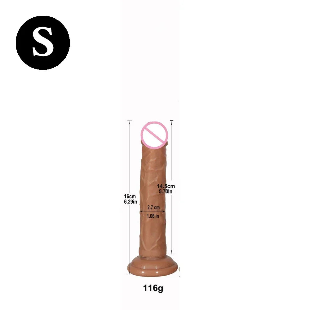 Soft Double Layer Silicone Big Dildo Realistic Fake Long Dick Penis Butt Plug Adult Sex Toys For Woman Men Vagina Anal Massager