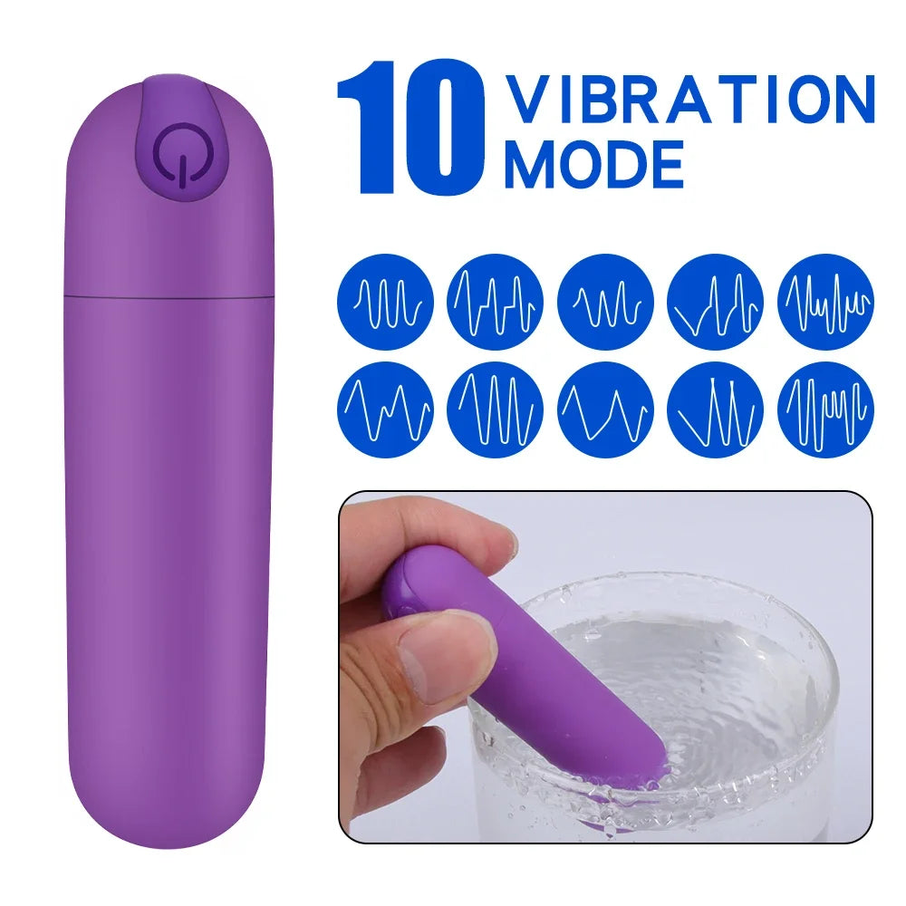 10 Frequency Mini Vibrators Waterproof Clitoral Nipple Stimulate Masturbator Vaginal Massager Bullet Vibrator Sex Toys for Woman