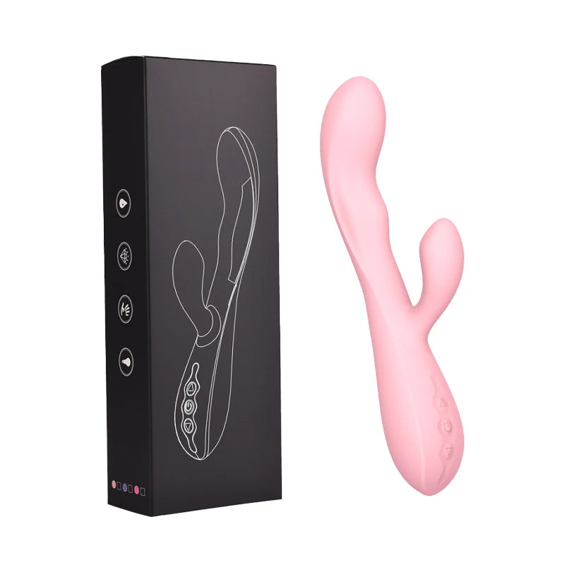 10 Speed Rabbit Vibrator G-spot Dildo Massager For Women Clitoris Nipple Dual Stimulation 2 In 1  Vaginal Sex Toys For Adults