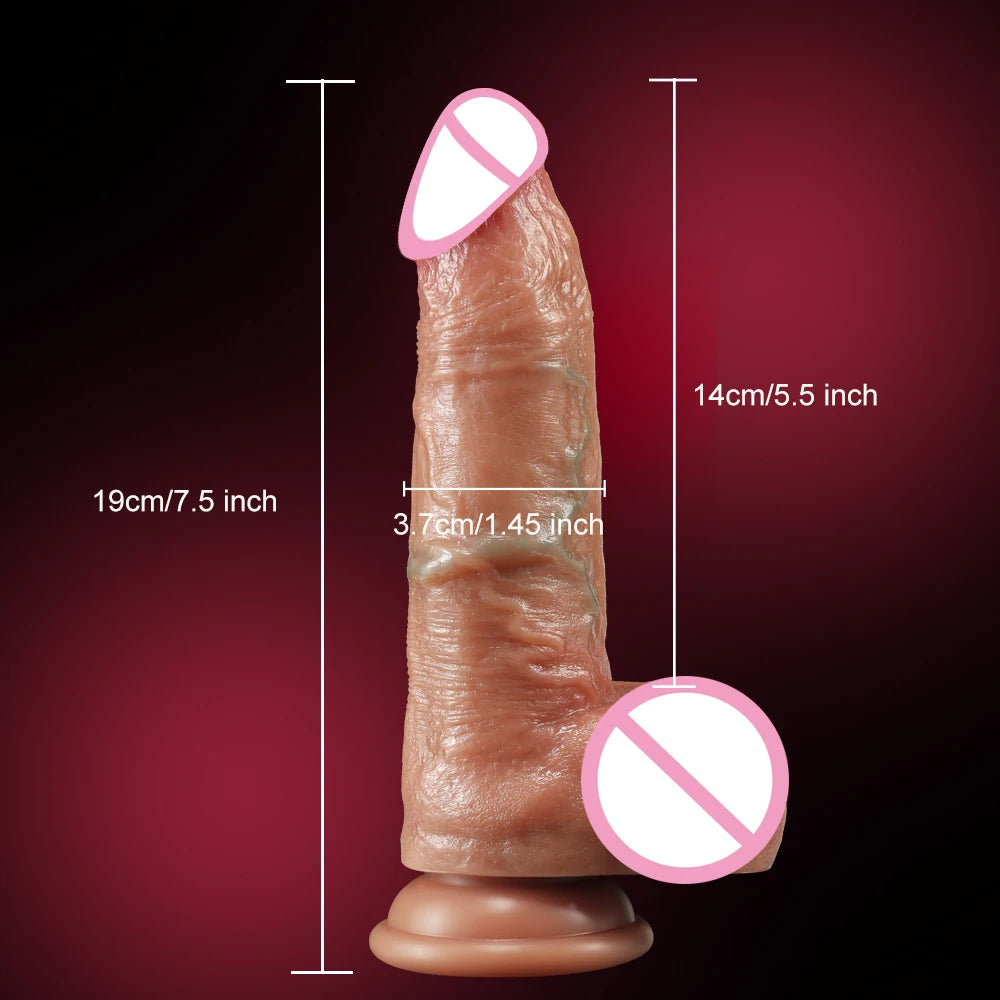 Realistic Dildo Telescopic Vibrator Female Stimulator Big Penis Penetration Anal Plug with Heating Thrusting Sex Toys for Women